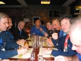 Having dinner together.